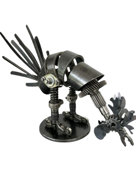 Coq Cerf - Chutes de tubes ronds et de découpes laser et pinces multiple H 40 cm L 50