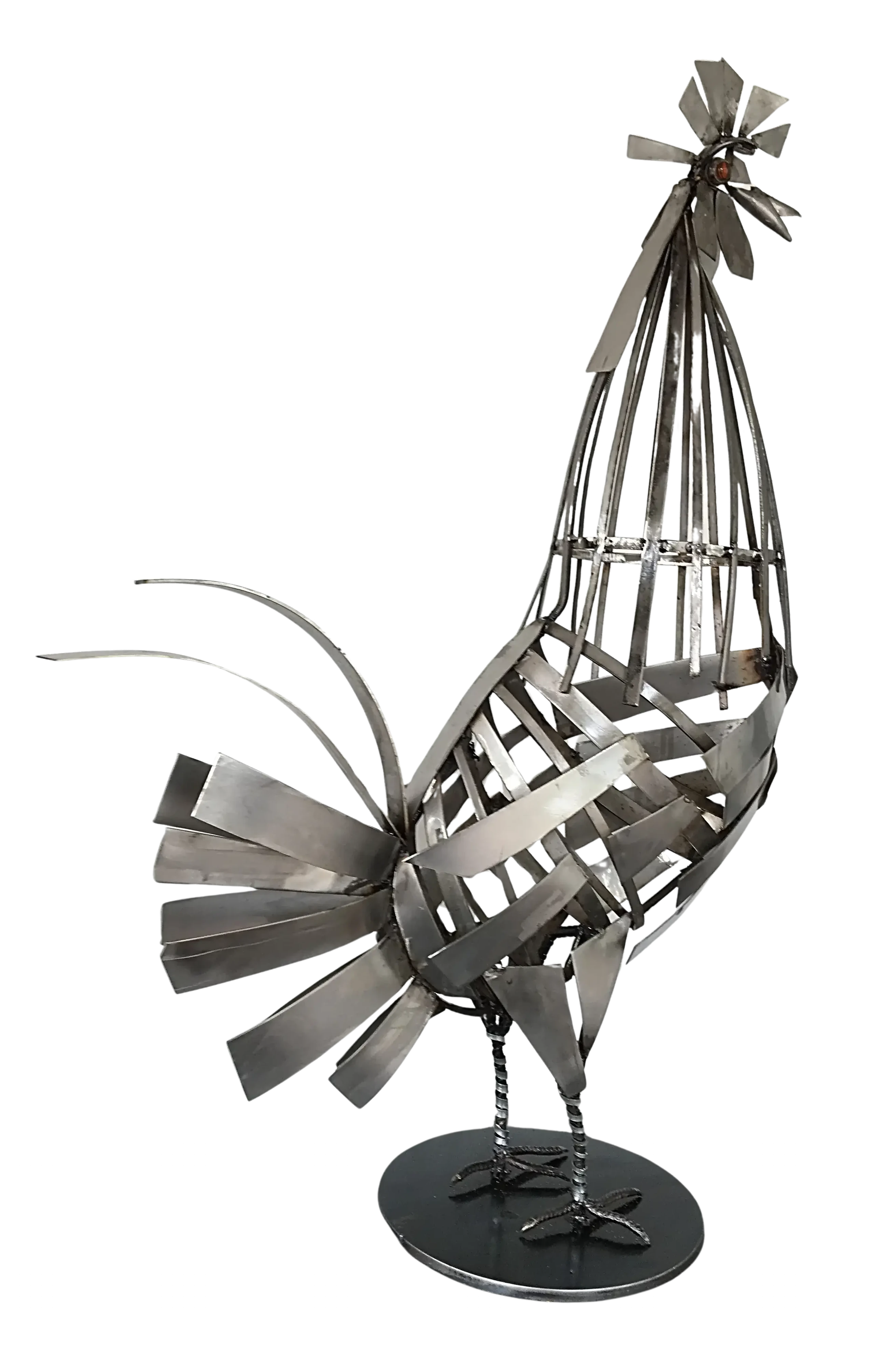 Le Coq du village - Coq de clocher Le Coq du village - Coq de clocher -Coq inox pour décoration de jardin H 70CM