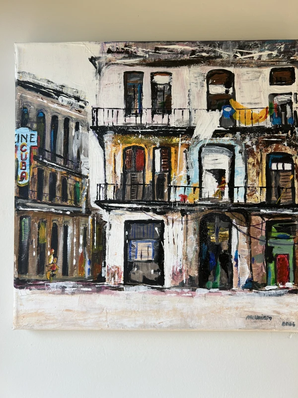 Ciné Cuba Ciné Cuba - Acrylique sur toile - 40 X 40