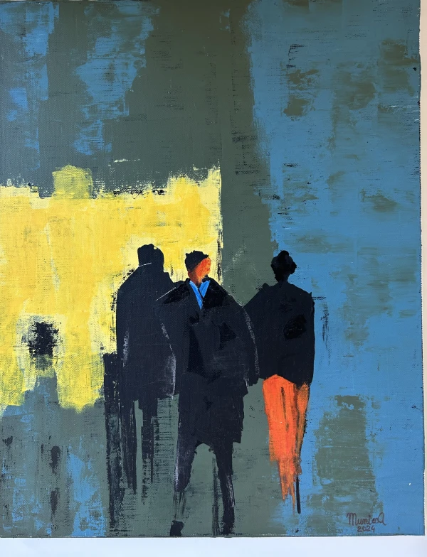 Les élégantes - peinture acrylique sur toile - 50 X 40