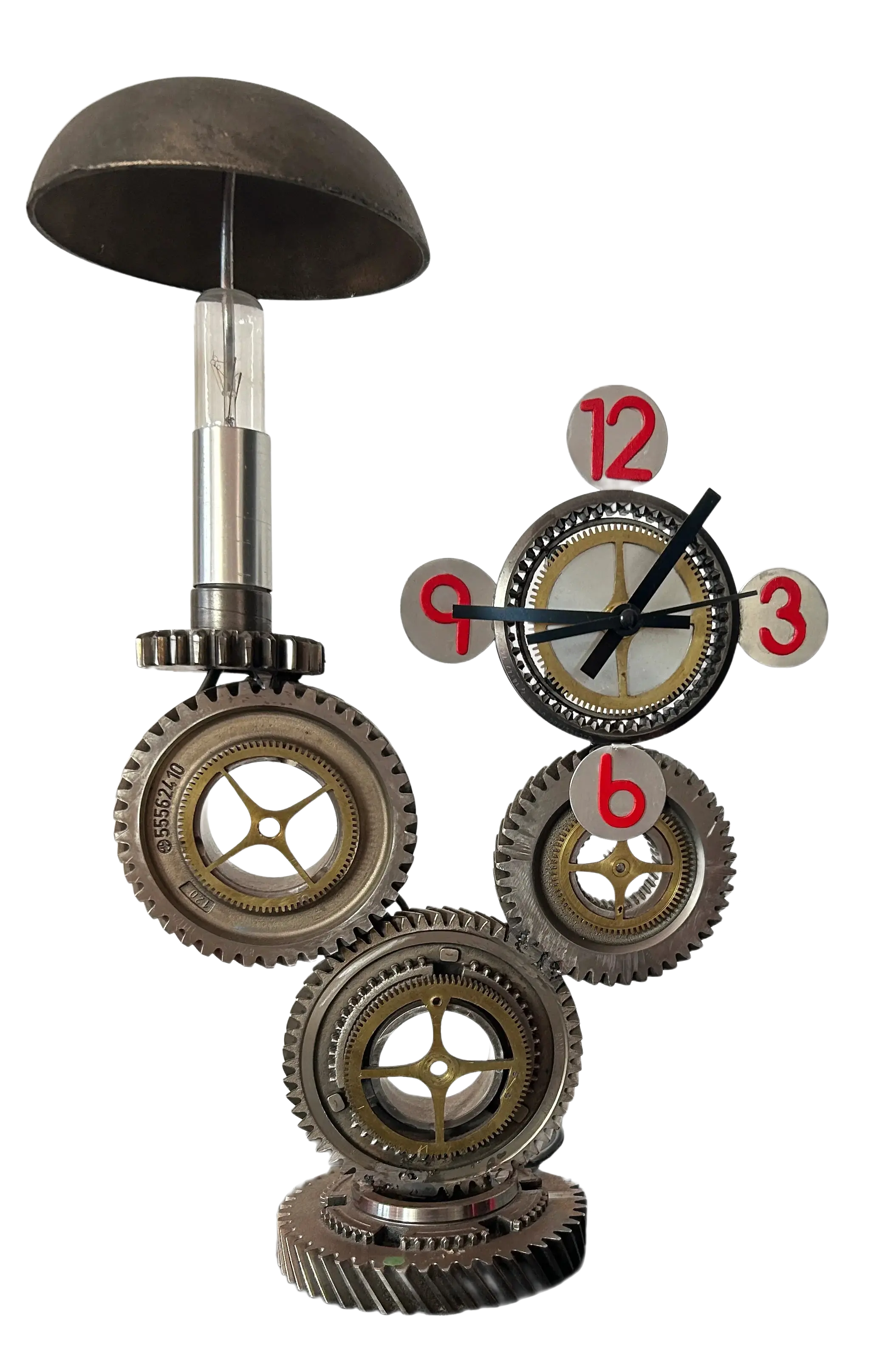 Lampe horloge pignons Lampe horloge pignons - horloge construite à base d'engrenages H40